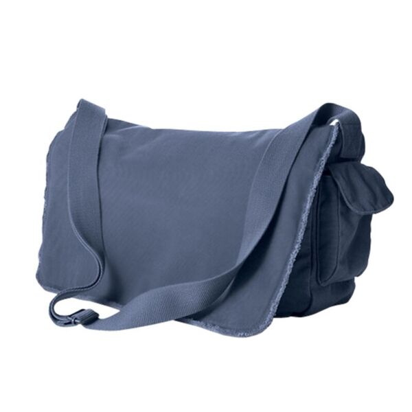 Pigment-Dyed Raw Edge Messenger Bag Thumbnail