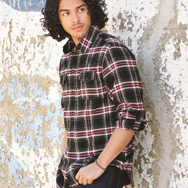 SEW N STITCHES Yarn-Dyed Long Sleeve Flannel Shirt Thumbnail