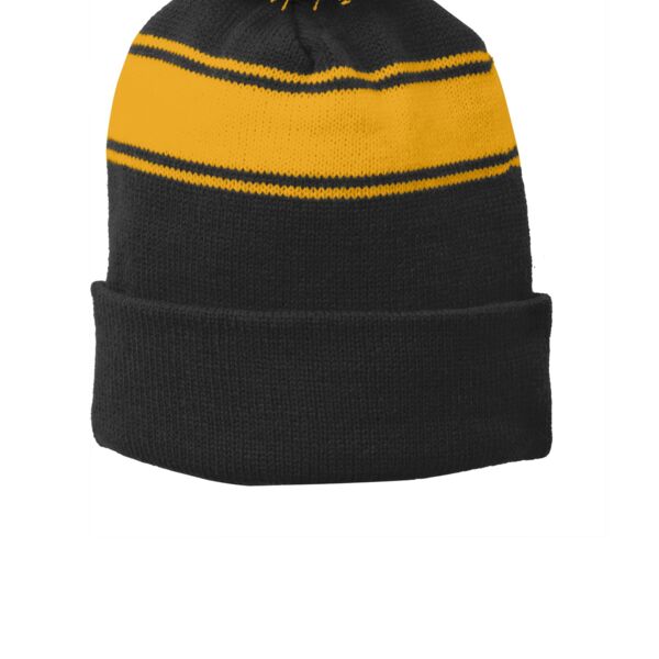 SEW N STITCHES - Stripe Pom Pom Beanie Thumbnail