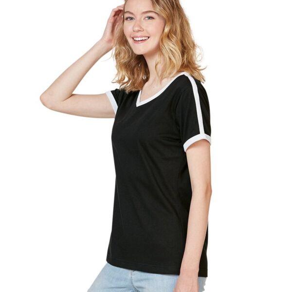 Greek Letters Fine Jersey Women's Soccer Tee Thumbnail