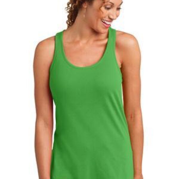  Govero Ladies Solid Gathered Racerback Tank Thumbnail