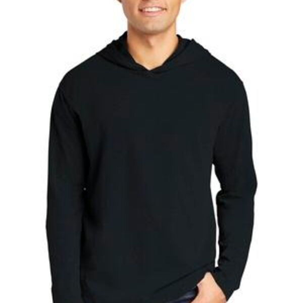 Sew N Stitches Heavyweight Ring Spun Long Sleeve Hooded Tee Thumbnail