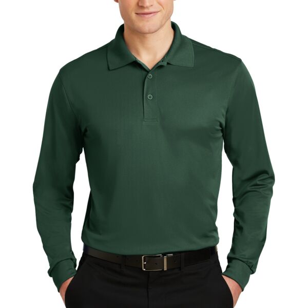 Sew N Stitches Long Sleeve Micropique Sport Wick ® Polo Thumbnail
