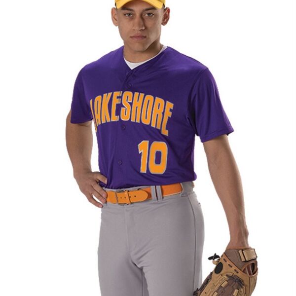 SEW N STITCHES - ALLESON ATHLETIC Youth Full Button Lightweight Baseball Jersey Thumbnail